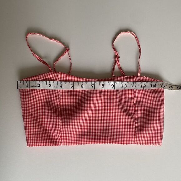 Brandy Melville Red & White Gingham Crop Top - Picture 9 of 10